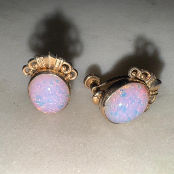 VanDell Jewelry - Elegant Gold and Opal Earrings